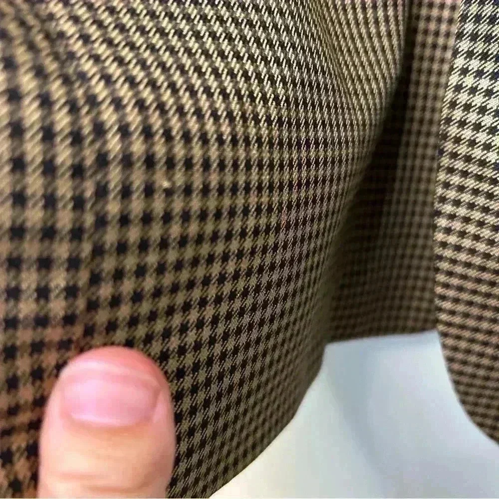 Vintage Chaps Ralph Lauren Houndstooth Silk Wool Blazer Size 48T